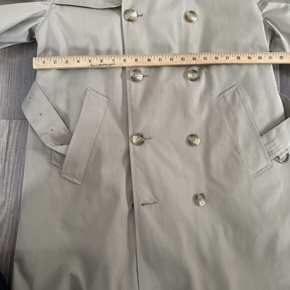 Vintage Brooks Brothers Mens Sz 36 Short Tan Over Coat Dacron Polyester DuPont - Picture 3 of 12